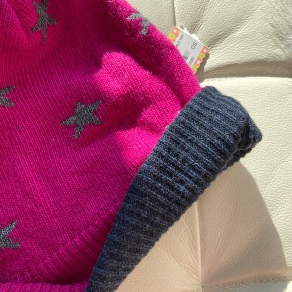 NWT Reversible Beanie in Blue and Magenta (wool & alpaca blend) - Picture 6 of 7
